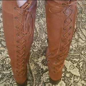 DKNY Leather Over the Knee Boots 9.5
